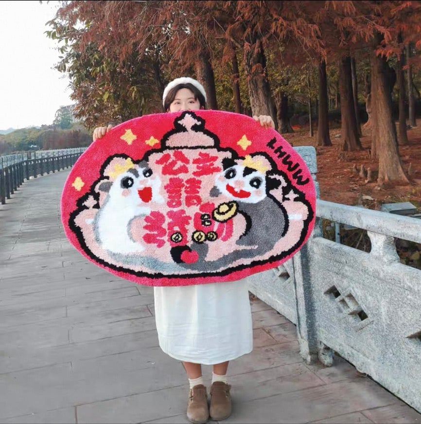 蜜袋鼯文創地毯