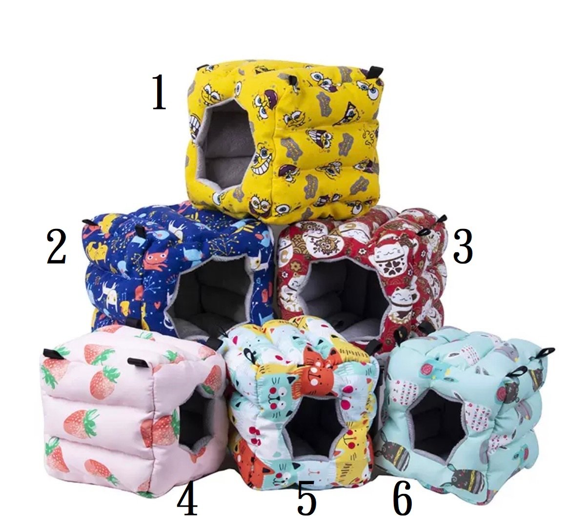 新款多色方塊型睡窩