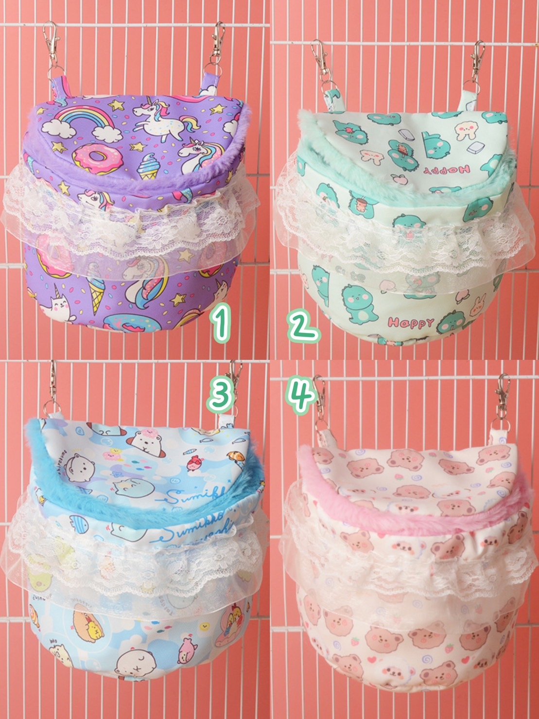 蕾絲邊半圓睡窩-內層鋪毛/6*10*12.5