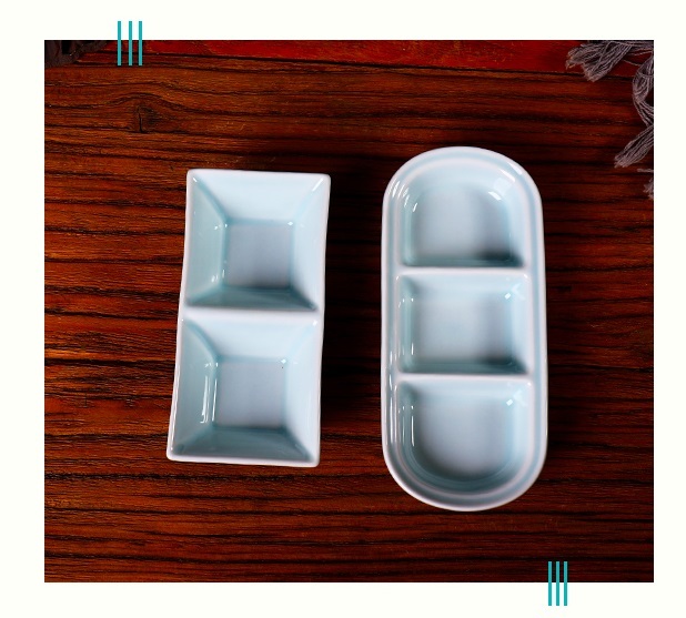 餐盤陶瓷(莫蘭色) 二格/三格