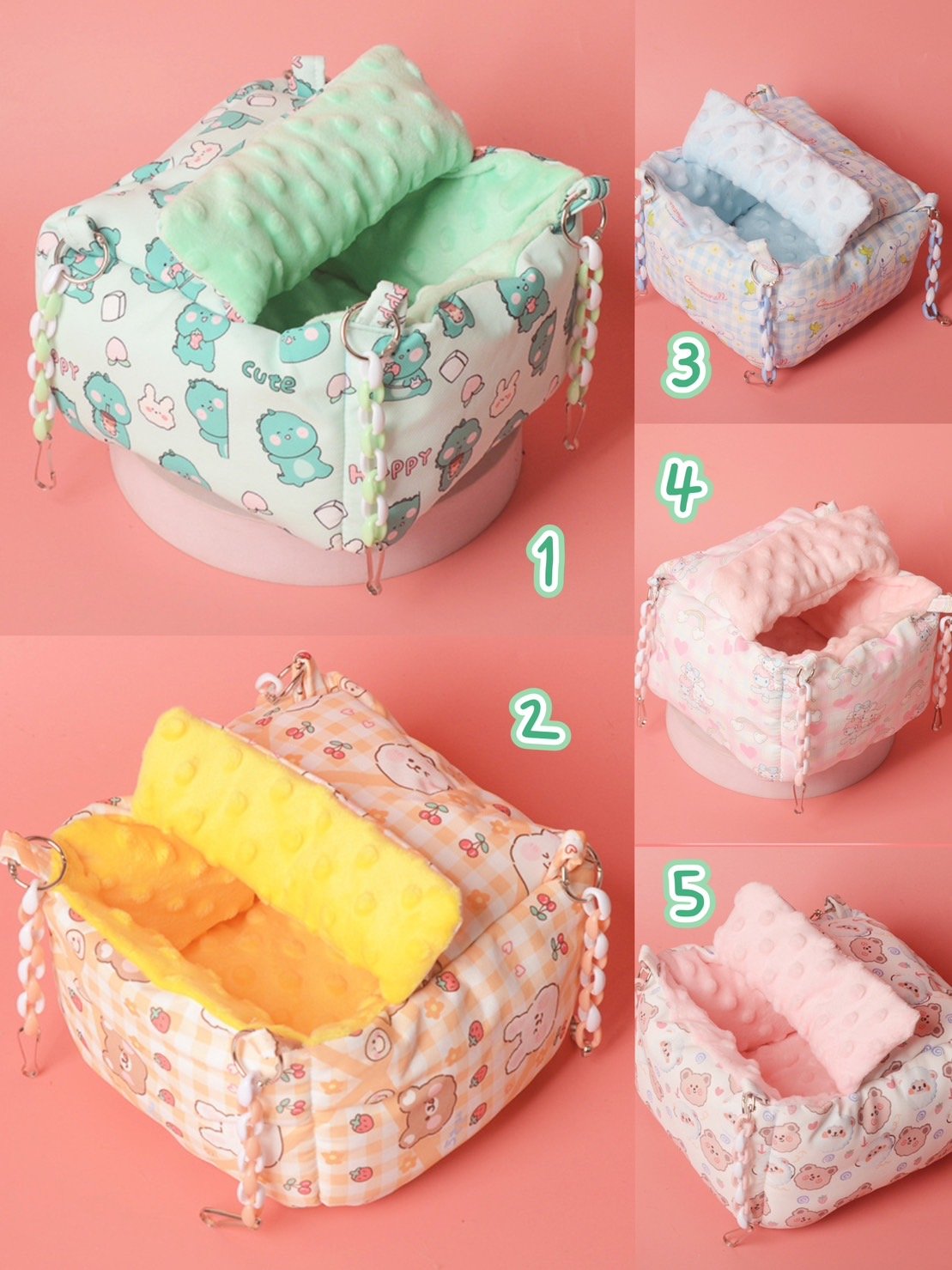 正方形荳荳布窩（可以吊）20*18*11