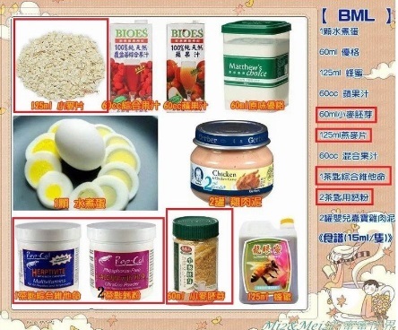 BML食譜材料包 蜜袋鼯(一隻蜜袋鼯一個月份)