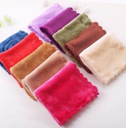 法蘭絨方巾 30*30 (不挑色)