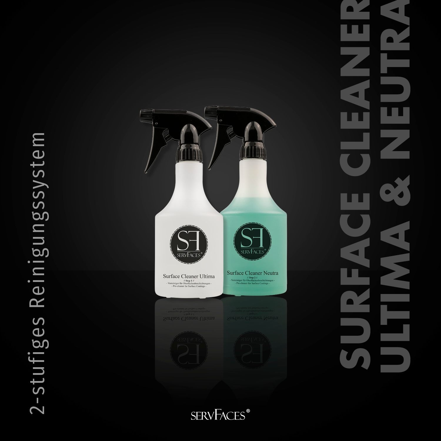 servFaces 德國SF 鍍膜前置 表面清潔脫脂  AB 二劑 Surface Cleaner / Neutra