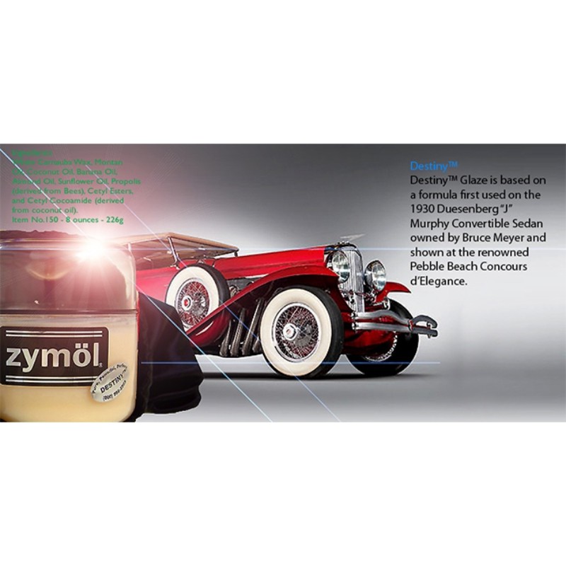 zymol 命運釉蠟 (DESTINY Glaze) | 51% 頂級白棕櫚蠟 | 準莊園級旗艦，汽車蠟推薦【總代理冷藏儲送】