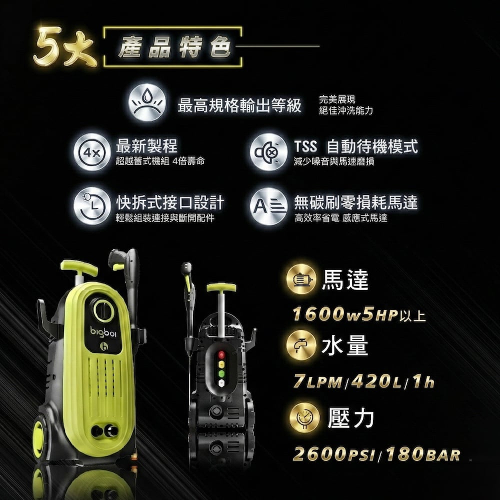 澳洲 bigboi 全新升級版 高壓清洗機 洗車機 保固三年｜washR FLO 2 高壓沖洗機 高壓洗車機
