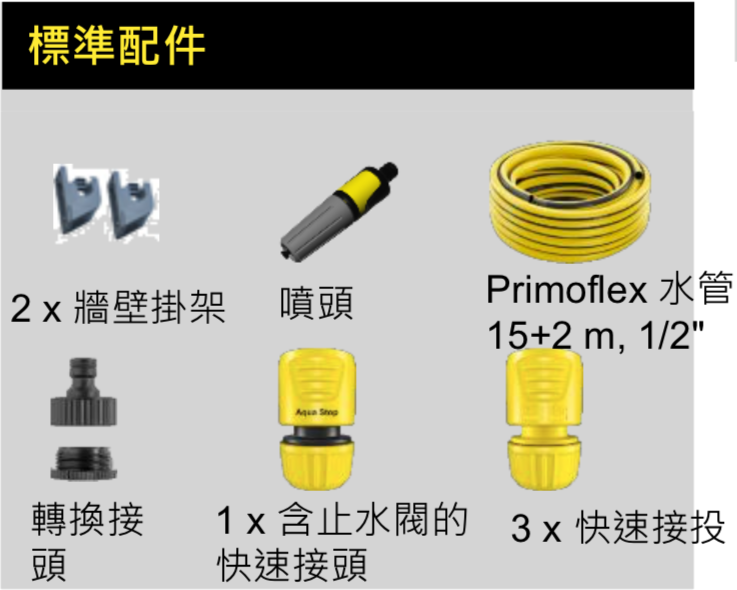 KARCHER 德國凱馳 HR25後繼款 水管延伸 花灑噴頭 捲盤收納 Karcher HR1.15 Set *德國凱馳台灣公司貨*