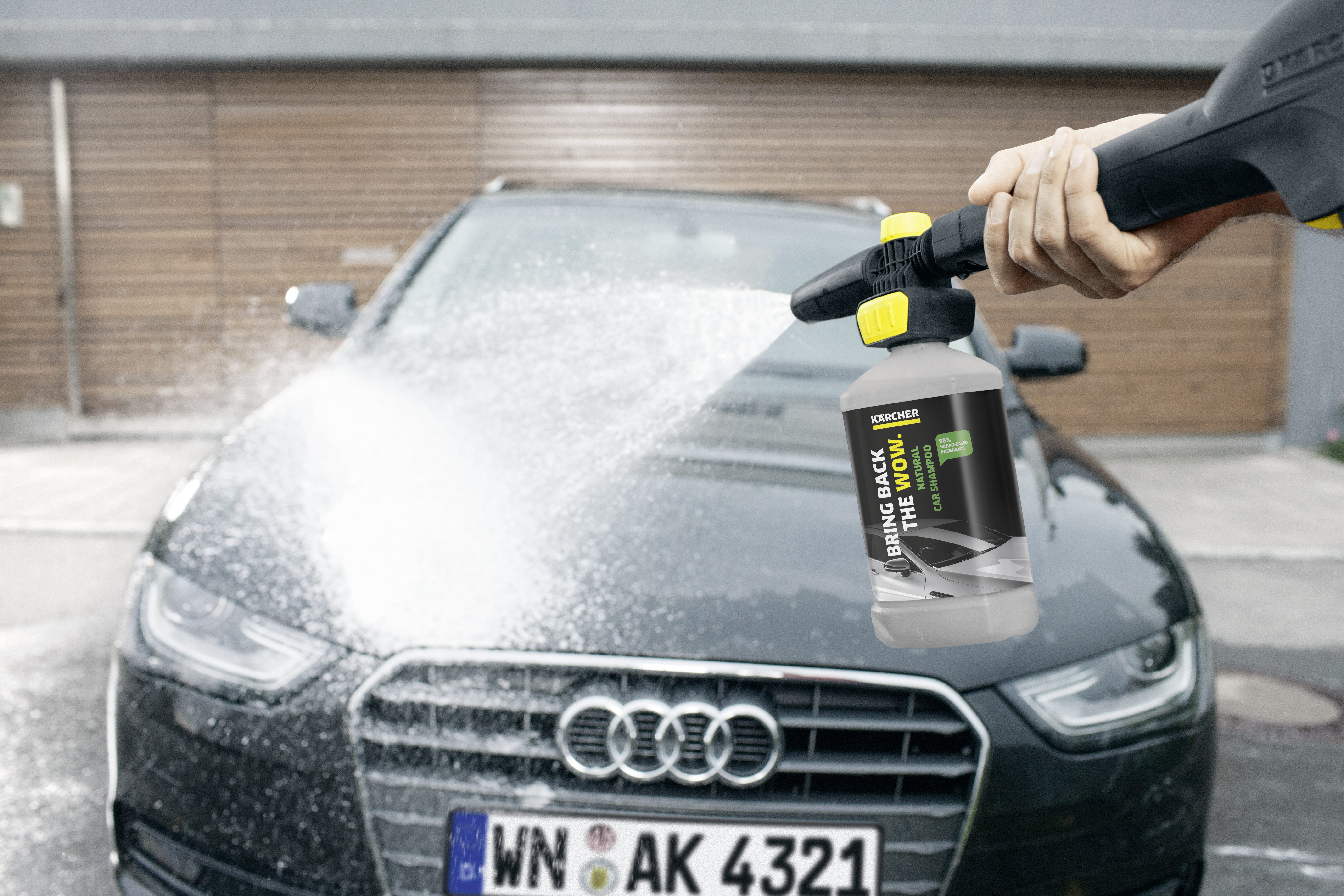 KARCHER 德國凱馳 天然洗車精 RM 610N (1L)｜二合一溫和洗淨與米蠟護理 6.296-226.0