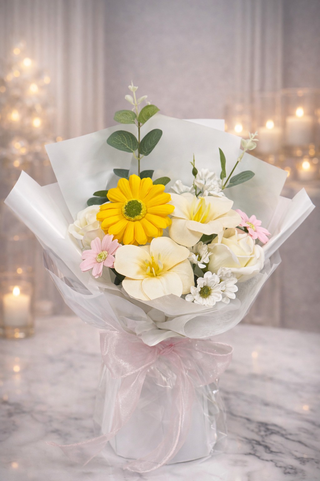 『現貨』向日葵鬱金香香氛花束