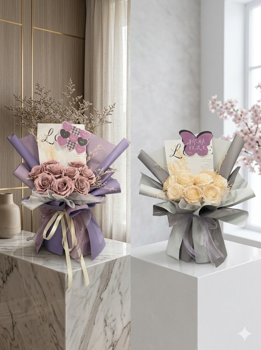 【現貨】9朵玫瑰香氛花束系列