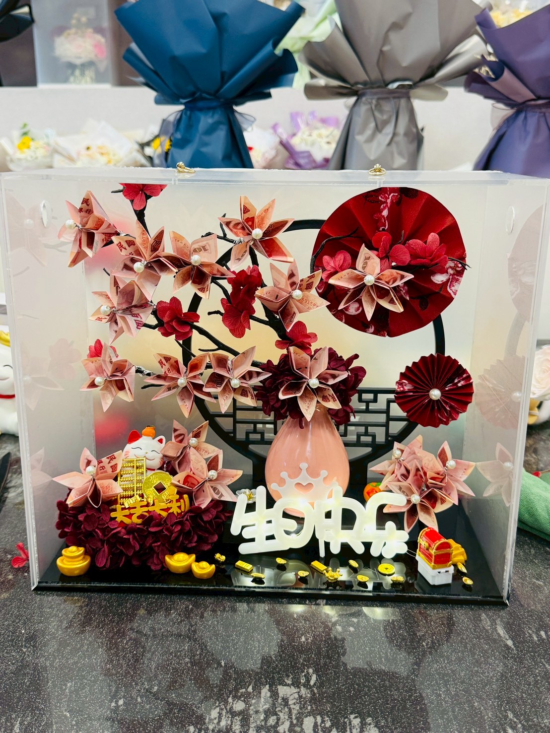 【客製化】搖錢樹永生有錢花手提禮盒*開幕*生日*首選