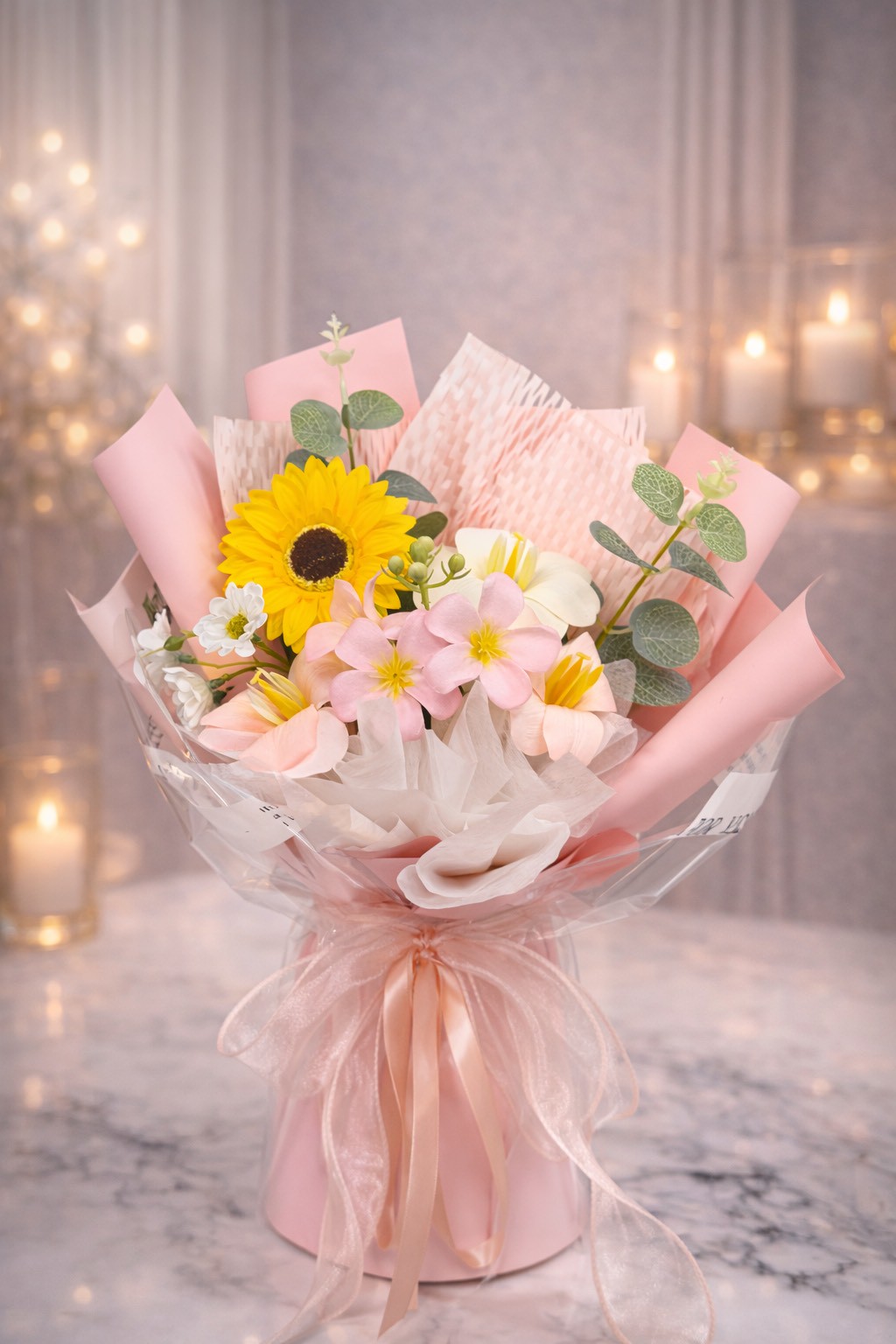 『現貨』向日葵鬱金香香氛花束