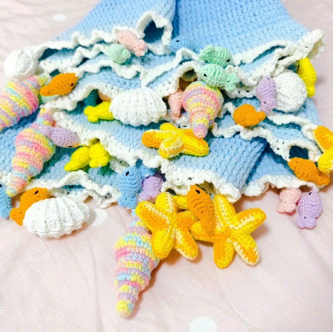 【代購區】牛奶棉海洋毯材料包