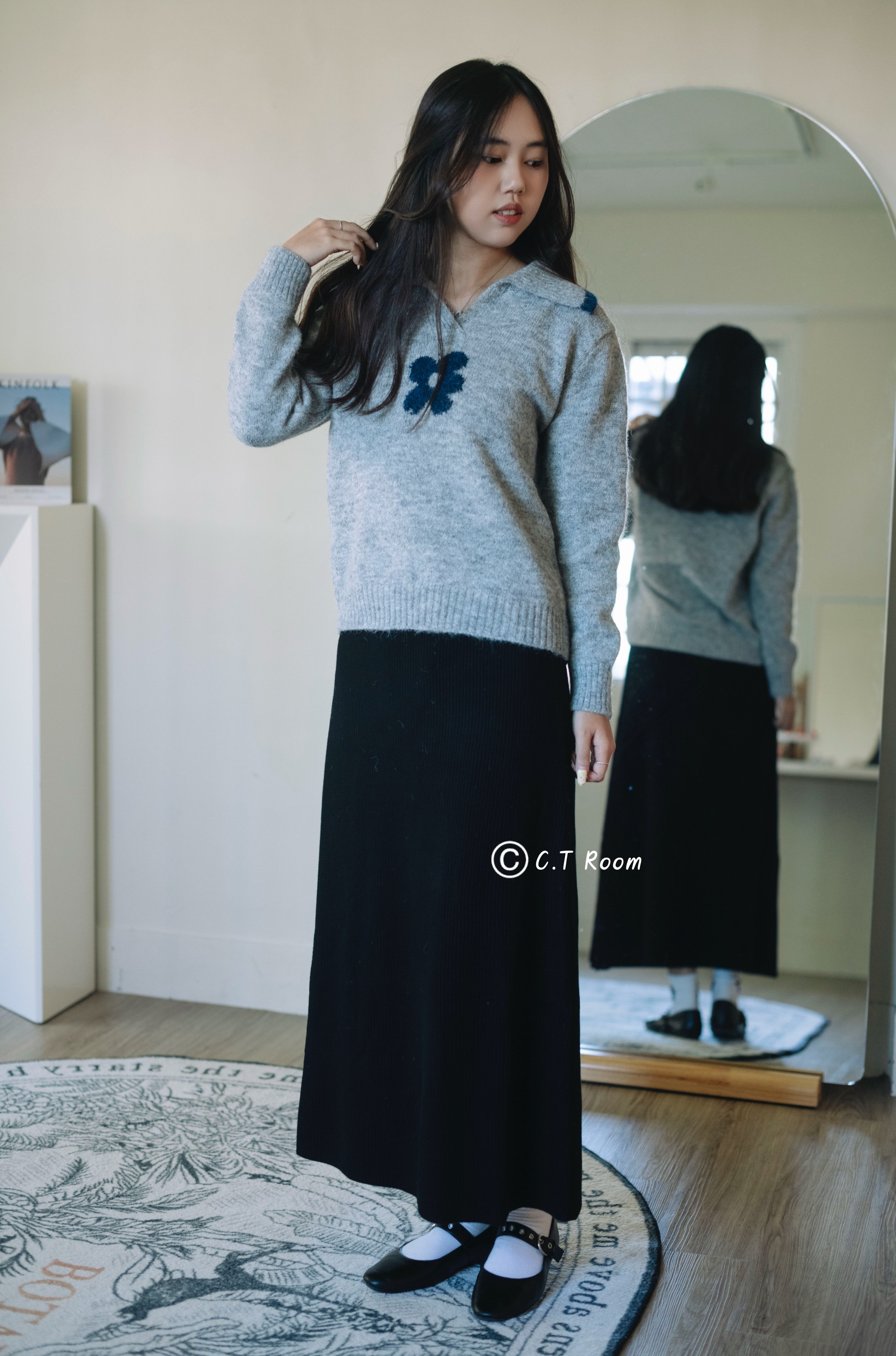 市集熱賣🔥超修飾假胯寬長裙