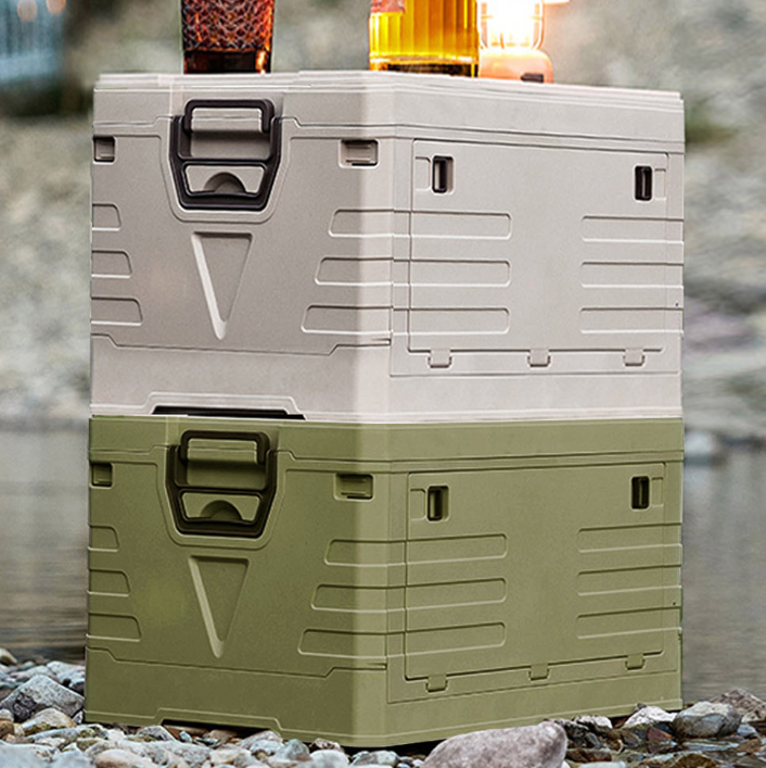 商品編號:DQAUFQ-A900GRO0X 分享  複製連結 賣貴通報 AOTTO50L戶外露營軍規折疊收納桌板收納箱-2入