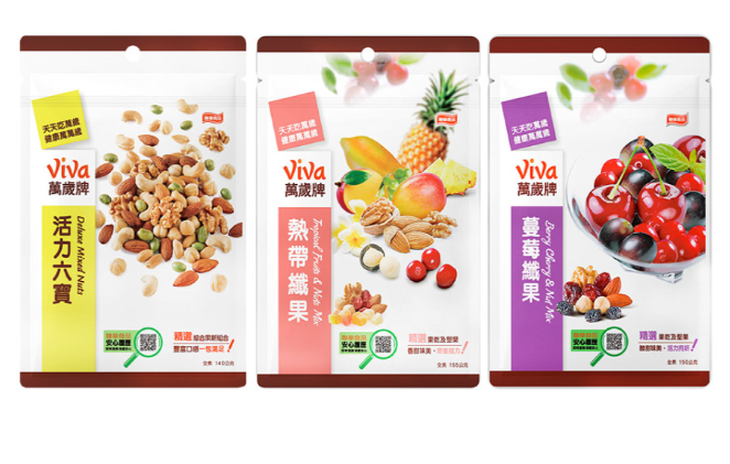 Viva 萬歲牌袋裝綜合堅果〔活力六寶 蔓莓纖果 熱帶纖果〕