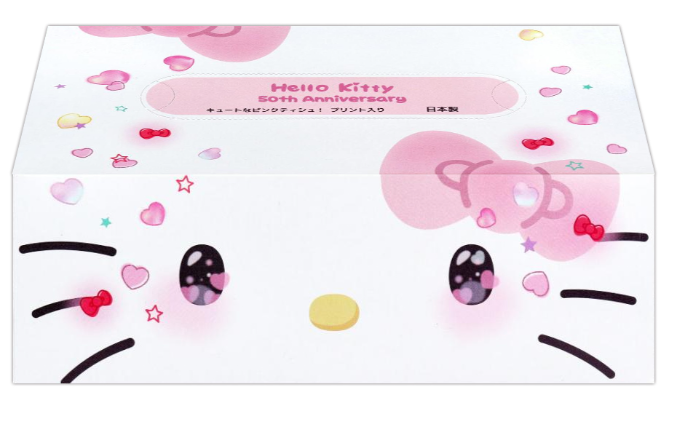 日本Kuromi卡通印花盒裝面紙150抽