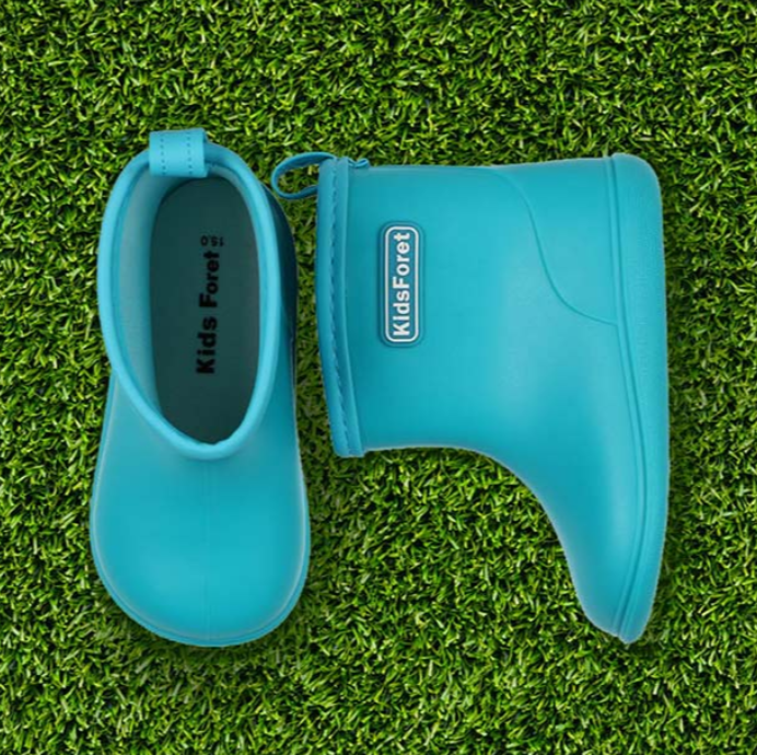 日本 Foret B81824B 水藍色 兒童雨鞋