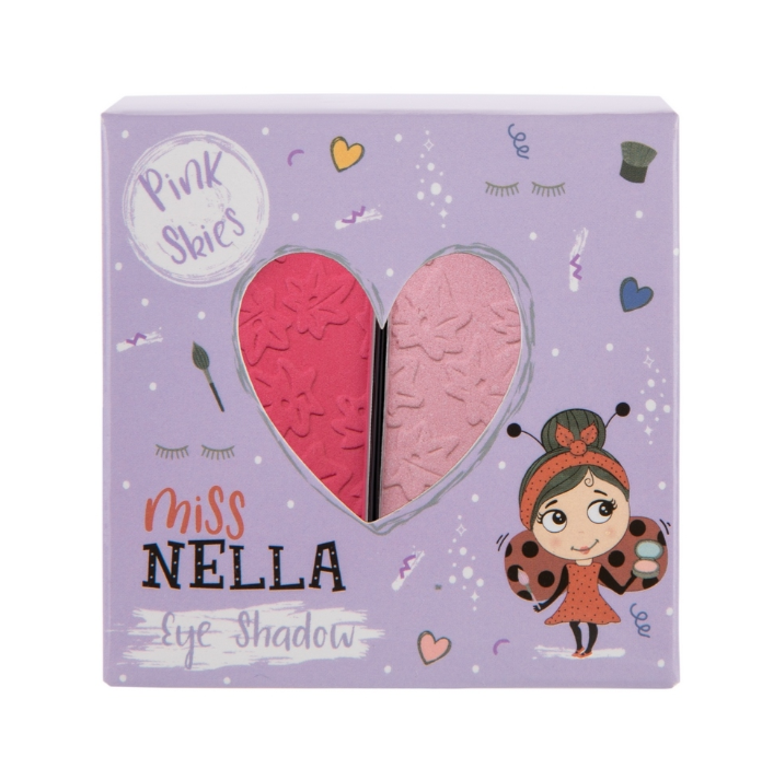 Miss NELLA 妮娜小姐英國 兒童水性眼影(霧面珊瑚粉/珠光天使粉) 1.5g*2
