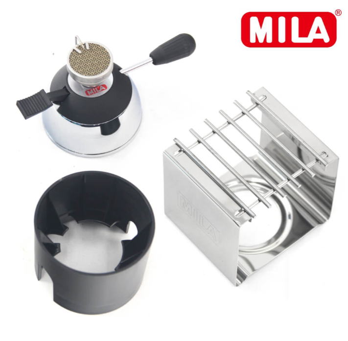 MILA 迷你登山爐(附填充座)+不鏽鋼方形爐架