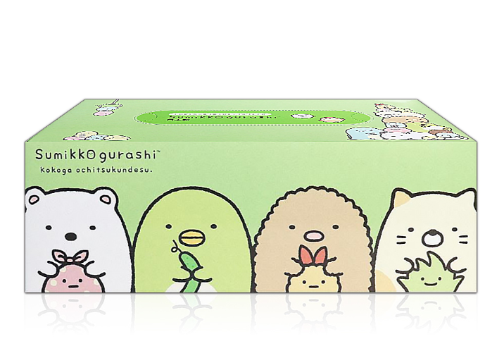 日本SG卡通印花盒裝面紙150抽