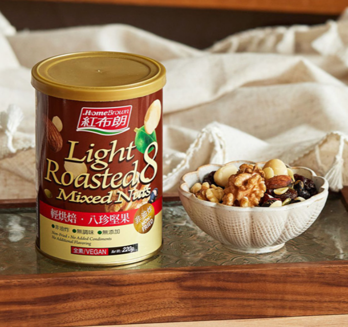 紅布朗輕烘焙八珍堅果(220g/罐) 無調味