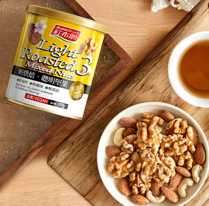 紅布朗輕烘焙聰明堅果(170g/罐) (核桃+杏仁+腰果) 無調味