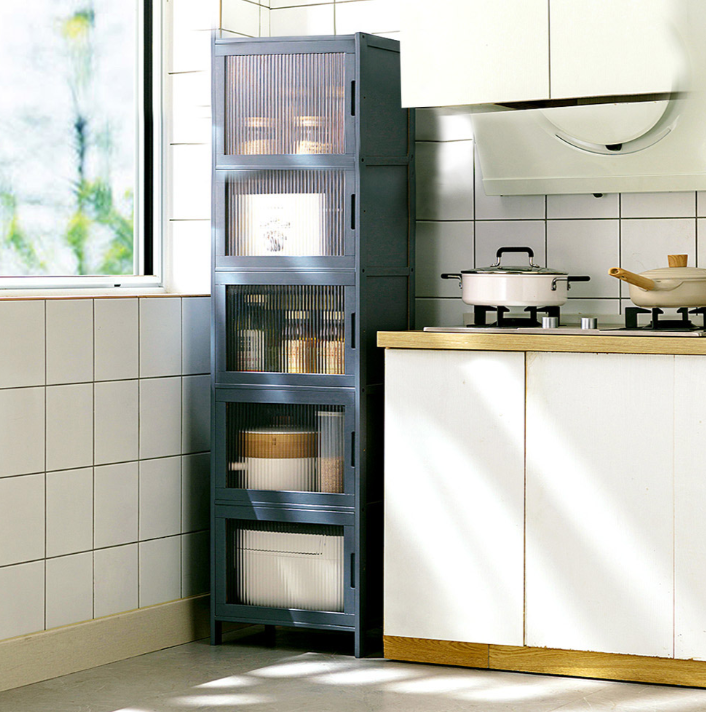 AOTTO長虹玻璃五層展示夾縫收納置物櫃