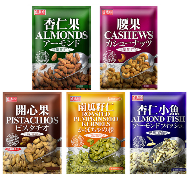 盛香珍調味堅果系列〔杏仁小魚 腰果 杏仁果 開心果 鹽烤南瓜籽仁〕