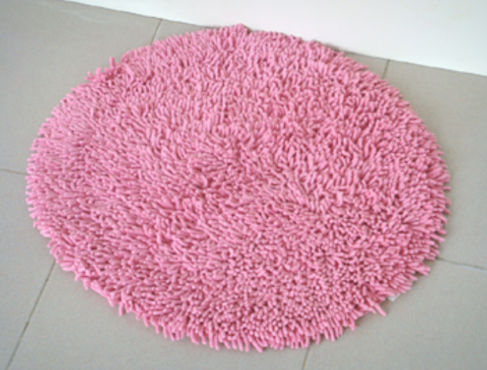 《純棉亮彩》超吸水圓形浴墊2入組(蜜糖紅)(60x60cm)