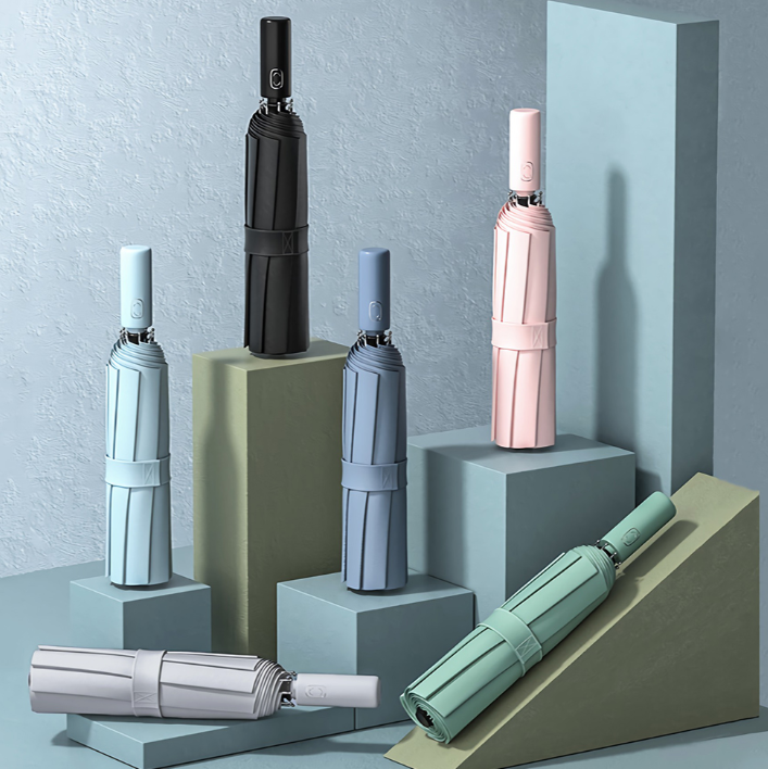 質感大傘面抗風傘 十骨防翻 UPF50+防曬晴雨傘 黑膠抗UV 遮陽降溫自動傘 摺疊傘折疊傘