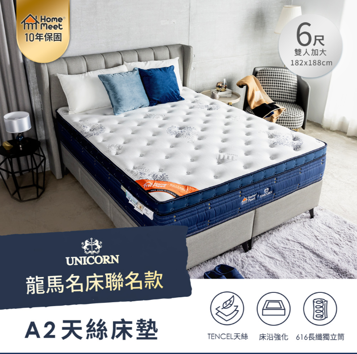H&D 東稻家居HOME MEET A2天絲床墊(龍馬名床聯名款)-6尺雙人加大床墊