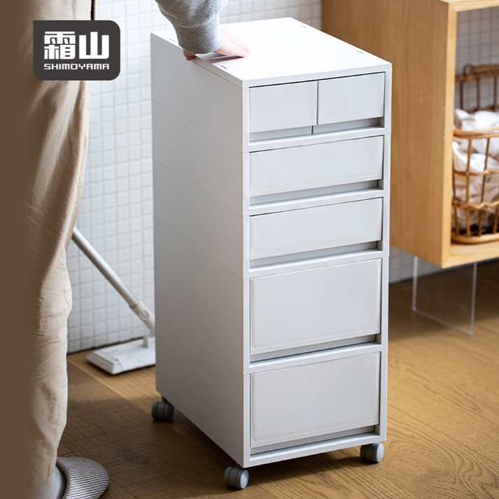SHIMOYAMA 霜山【日本】無印風移動式五層抽屜置物收納櫃(附分類隔板)