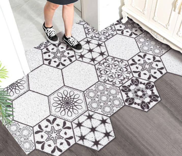 Life PlusLife+ 北歐INS風 可剪裁絲圈除塵地墊 加大款120x80cm 夢幻圖騰_I