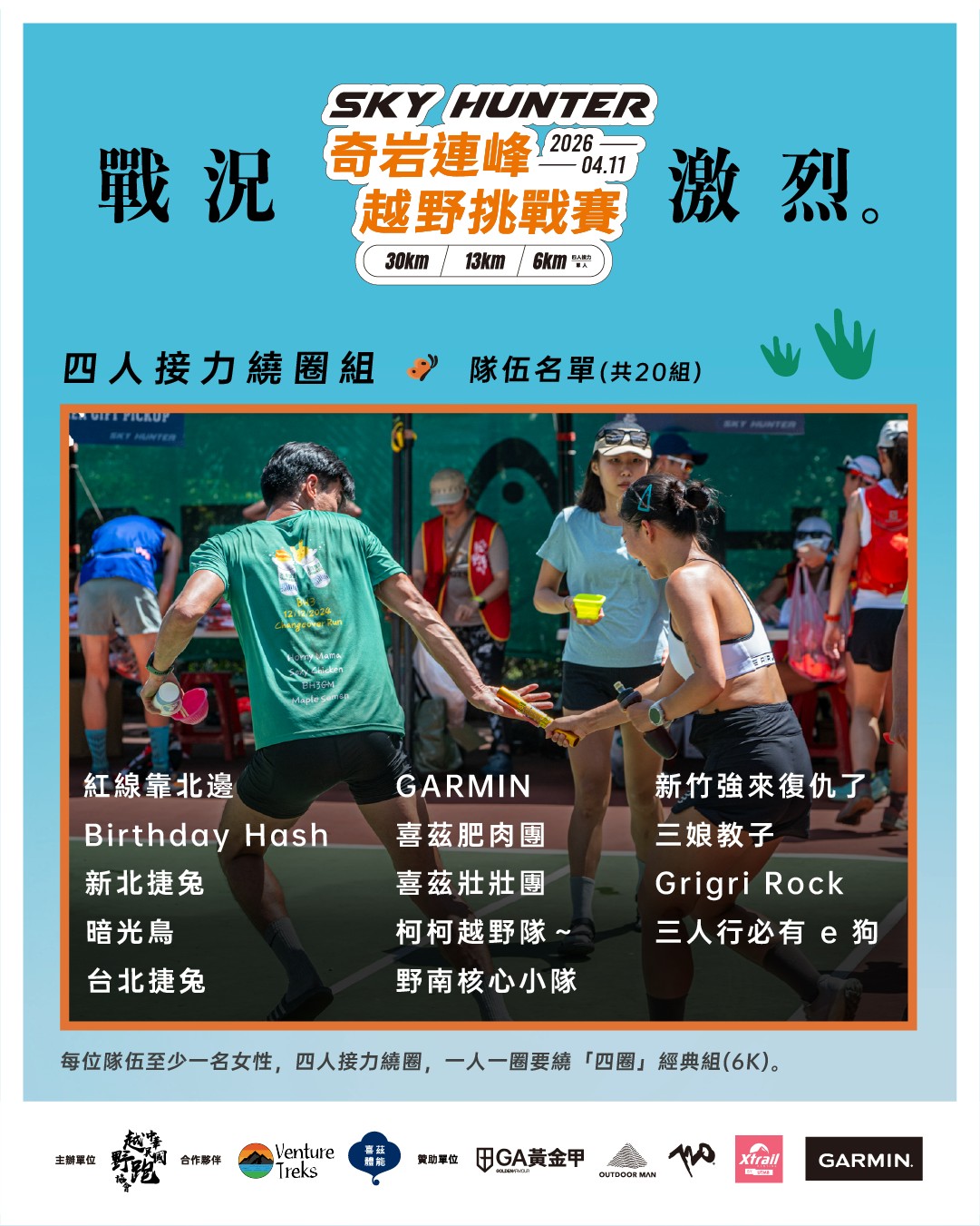 奇岩連峰越野挑戰賽｜接力戰況激烈！