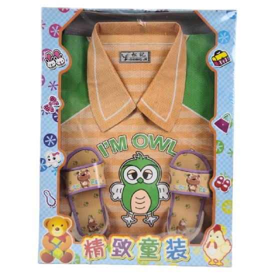 紙紮貓頭鷹童裝