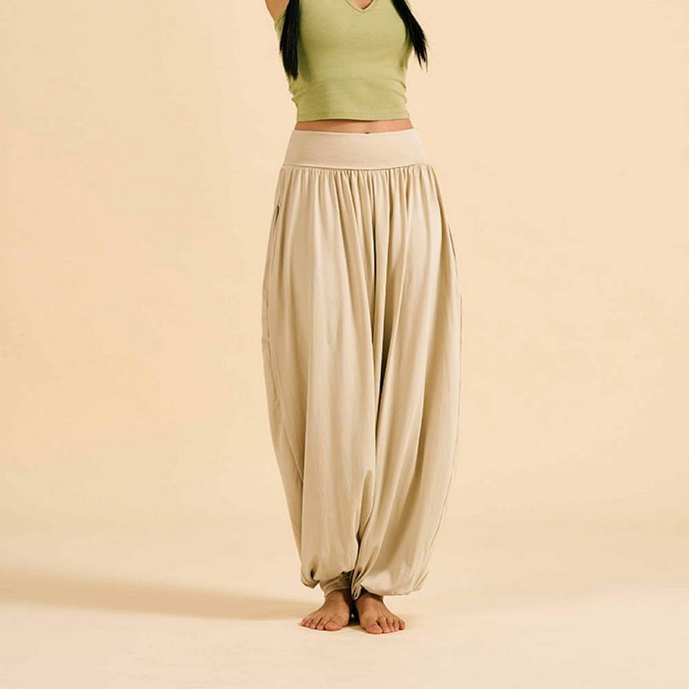 Dhyani 流動束腳氣球寬褲 奶茶 CON136BEG