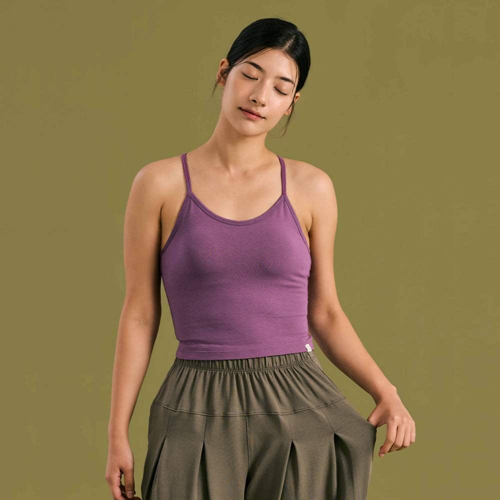 Dhyani 精彩交叉胸墊背心 紫羅蘭 CON125PUR