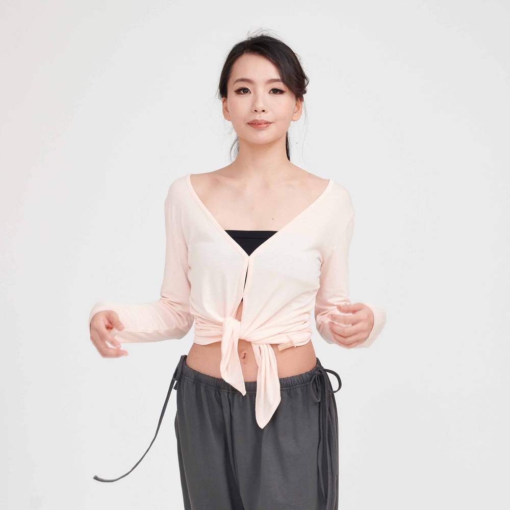 【熱銷】Conchwear 瑜珈兩穿長袖罩衫 淺粉色 CON048PNK