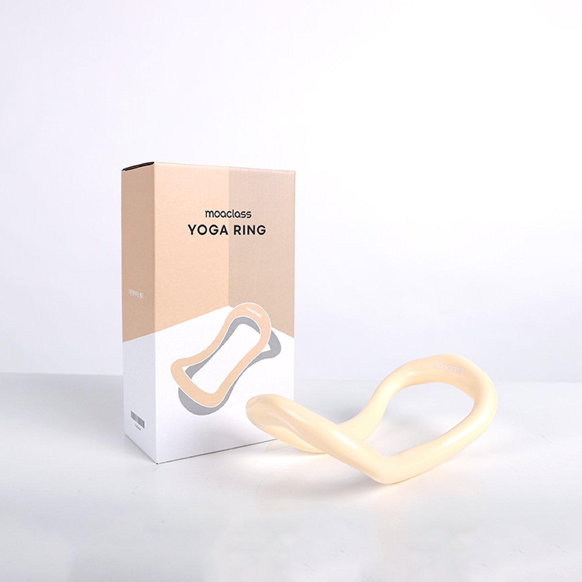 Moaclass 開背伸展按摩瑜珈環 奶茶色 MOA006