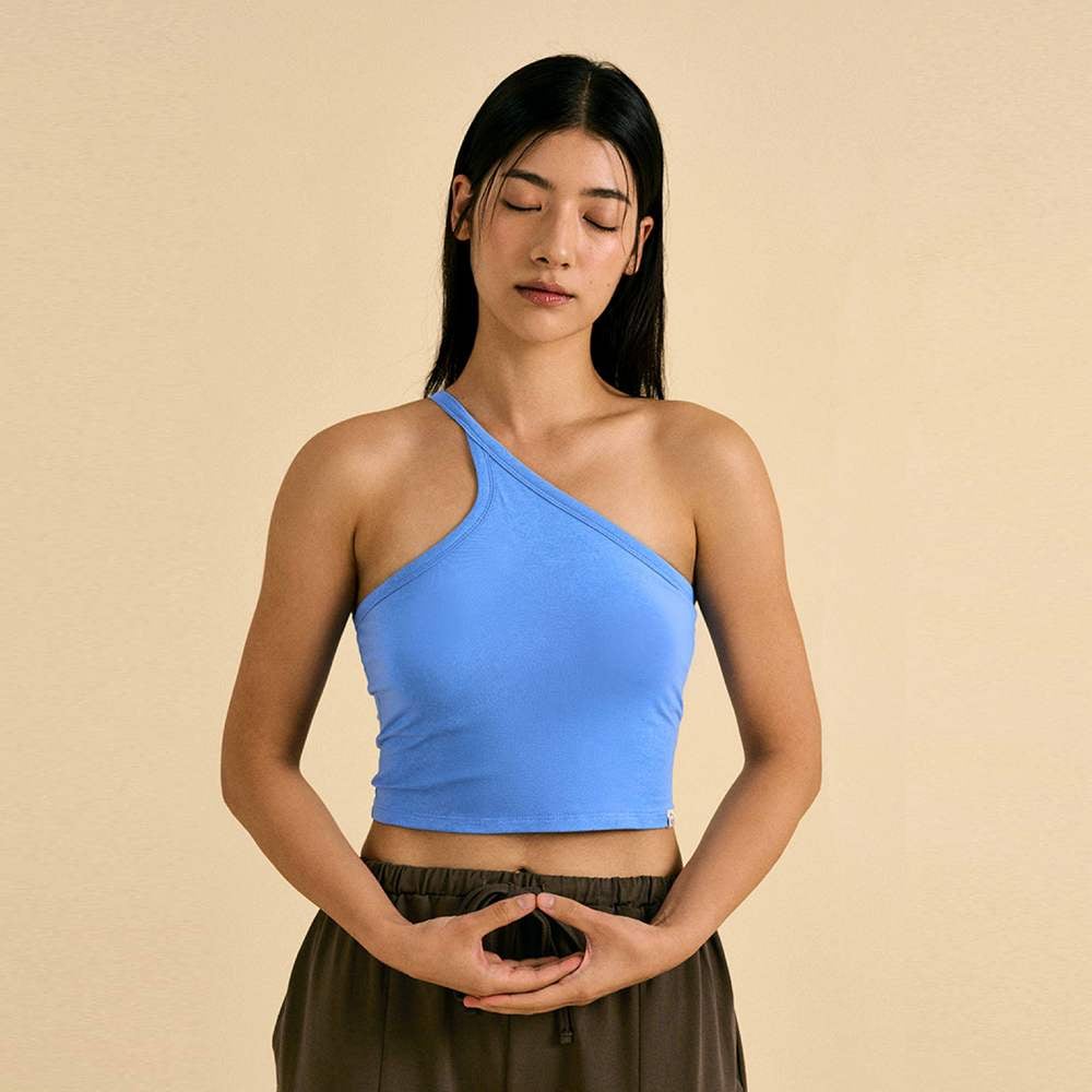 Dhyani 優雅單肩瑜珈內衣 鮮明藍 CON108BLU