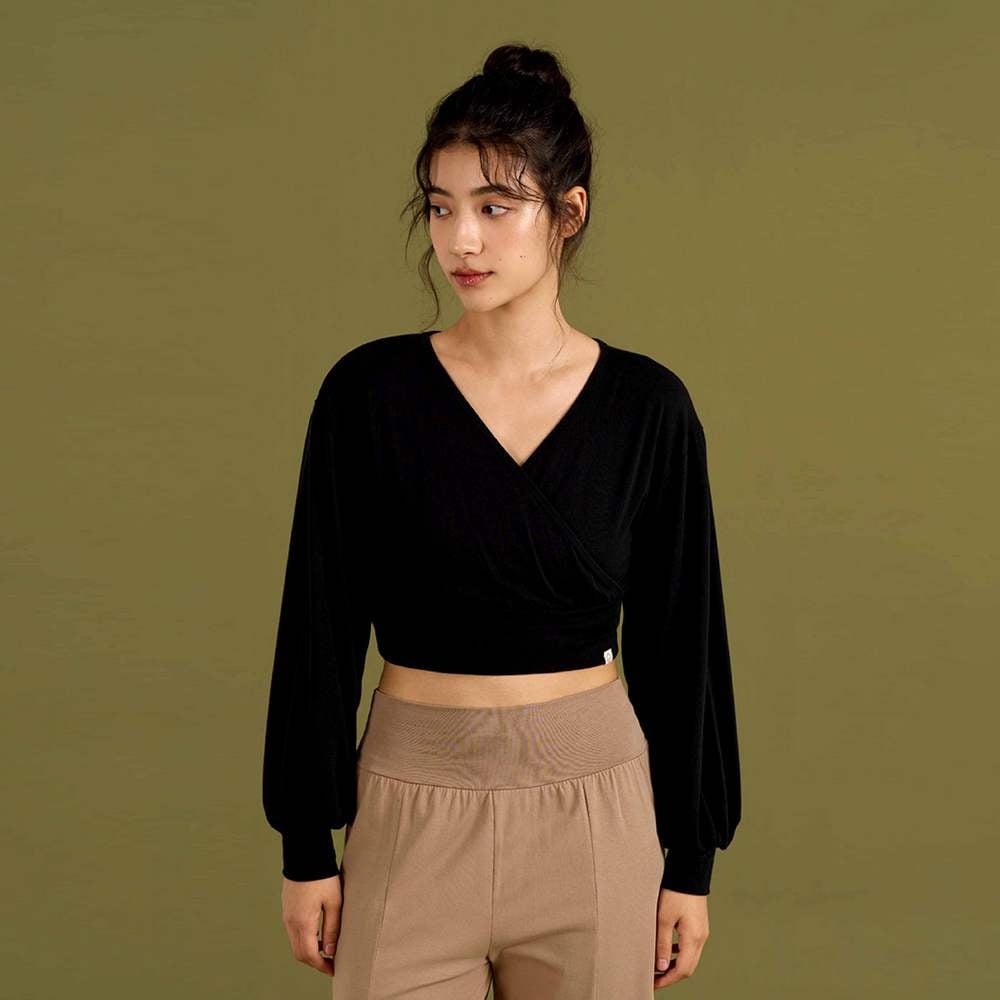 【熱銷】Dhyani 回歸基本長袖罩衫 黑色 CON085BLK