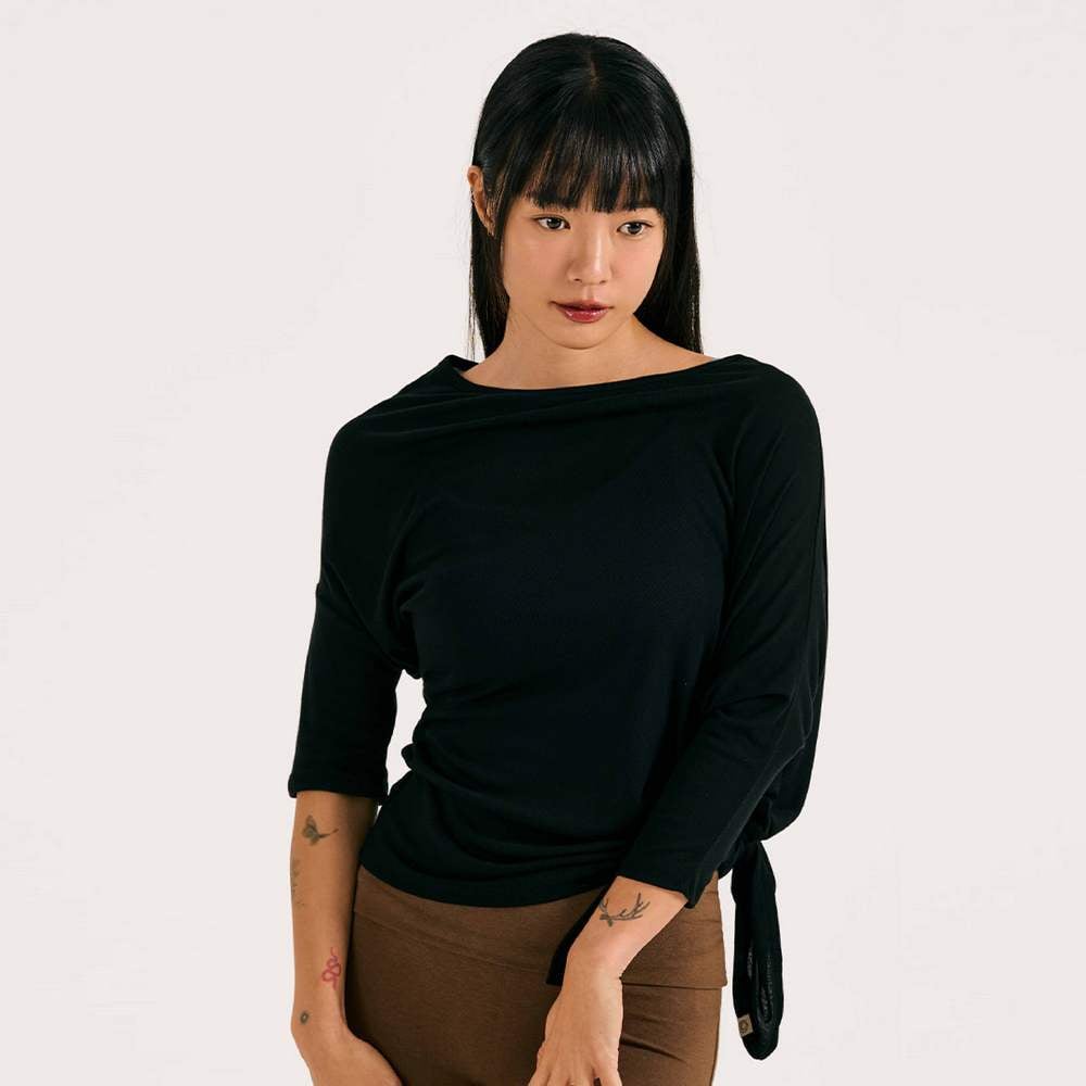 Dhyani 無礙兩穿罩衫 黑色 CON097BLK