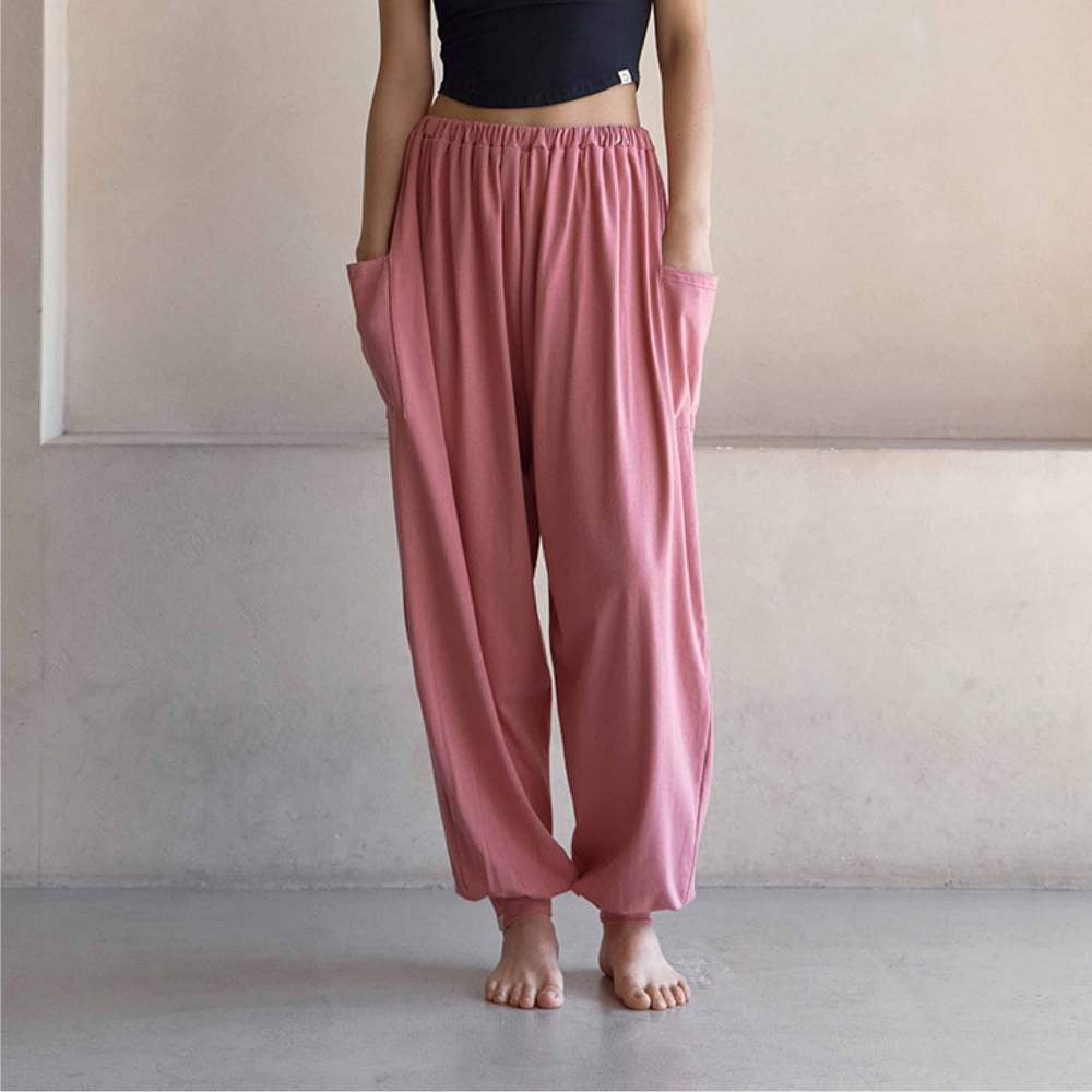 【熱銷】Dhyani 自由體積束腳寬褲 玫瑰鹽粉 CON083PNK