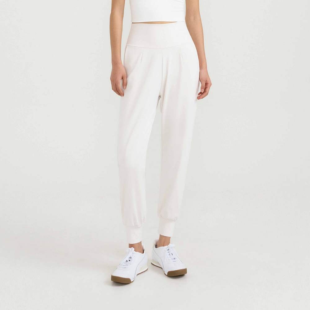 【7色】Front2line Micro Fresh 修身款束腳褲 奶白色 各類運動適用