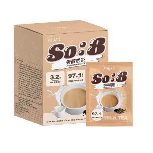 【AQUA.C花漾皙】So:8 香醇奶茶(10包/盒)*奶素可食*