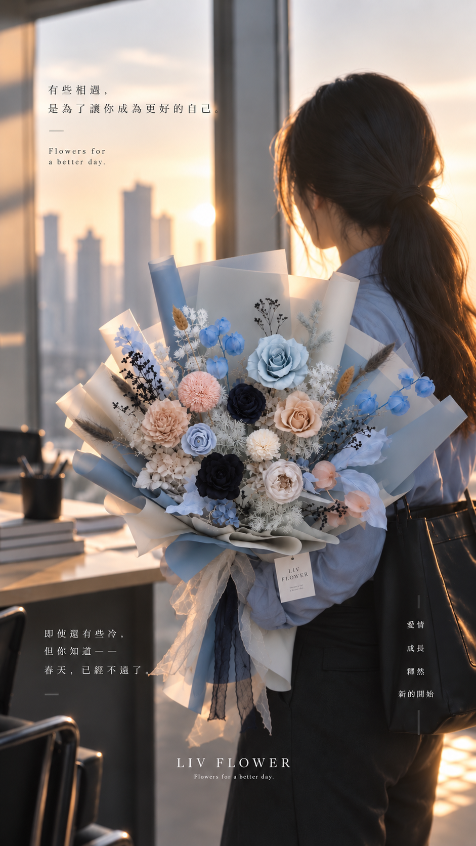 早春晴朗主題Ⅰ 不凋花花束訂製
