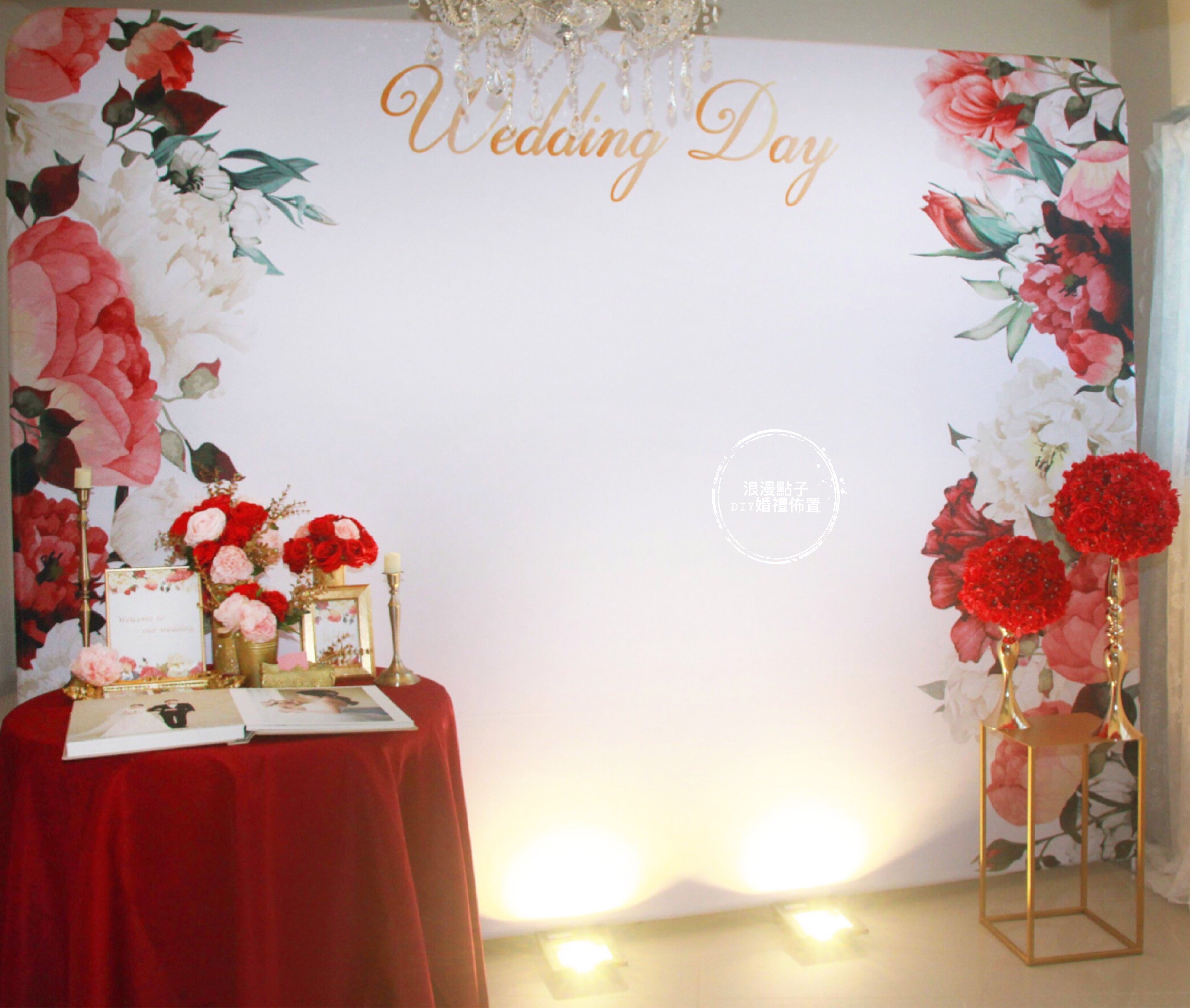 1號 奢華牡丹(背板寬度300公分)