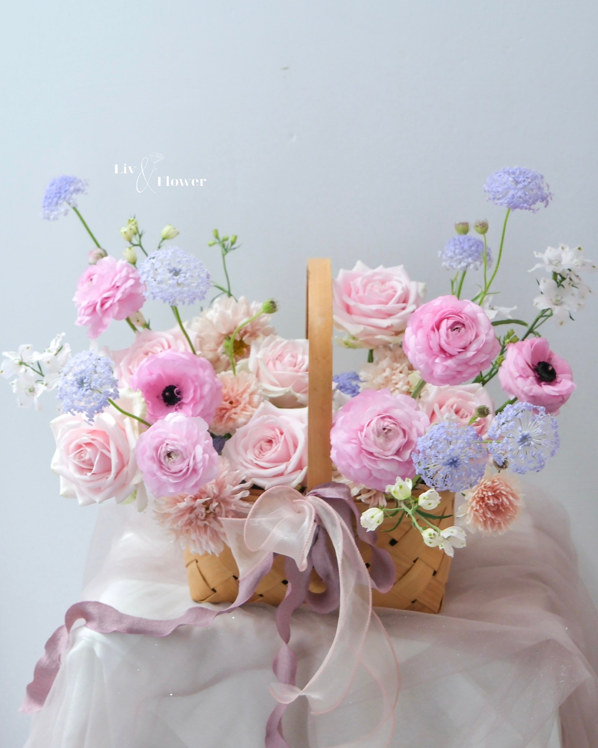 鮮花花籃-英國TQUK融合式鮮花證照體驗課