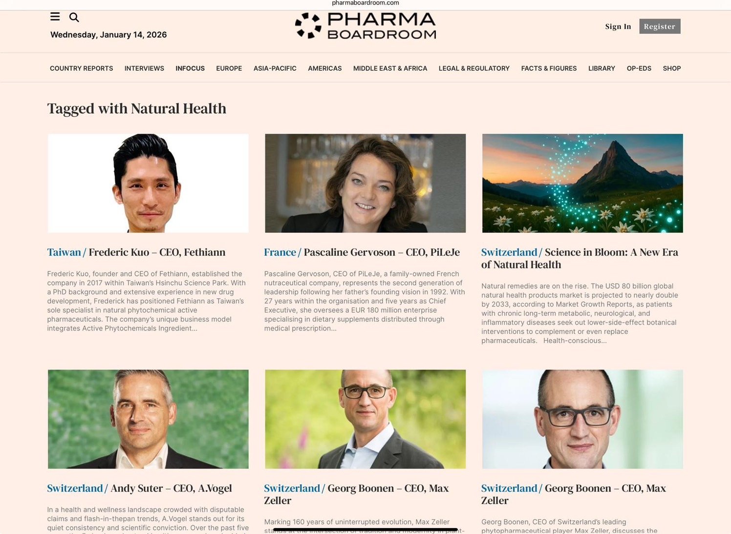 費生恩 CEO 在 PharmaBoardRoom 專訪精華分享